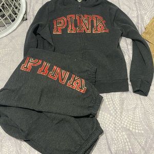Vs Pink set sweater and sweat pants